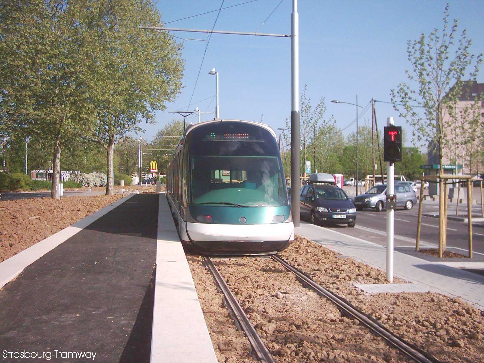 Un Eurotram � quai.
